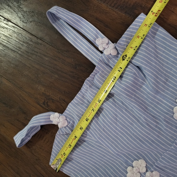 House of Harlow x Revolve White and Blue Devi Stripe Jumpsuit Small - Picture 11 of 14